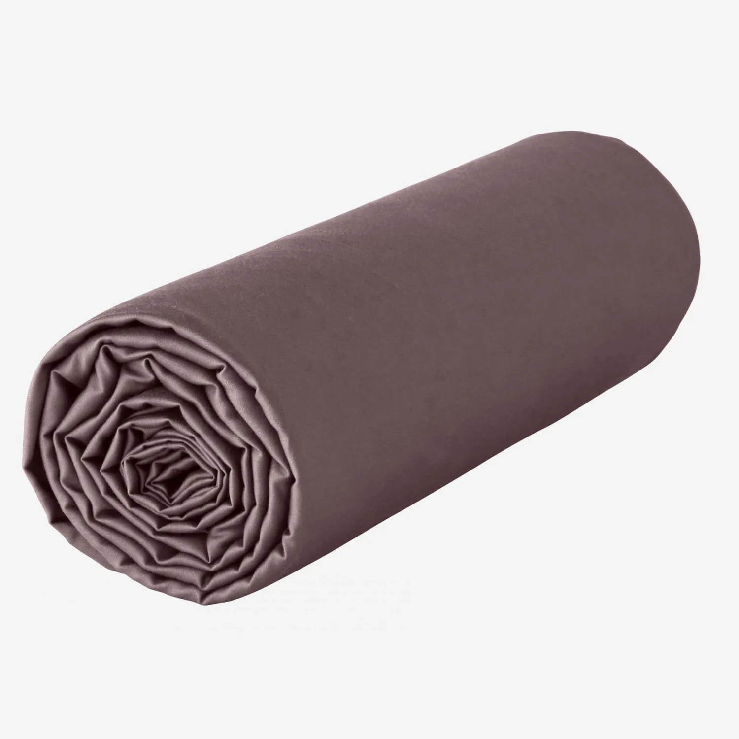 Drap housse en satin de coton - 180 x 200 cm - Gris anthracite