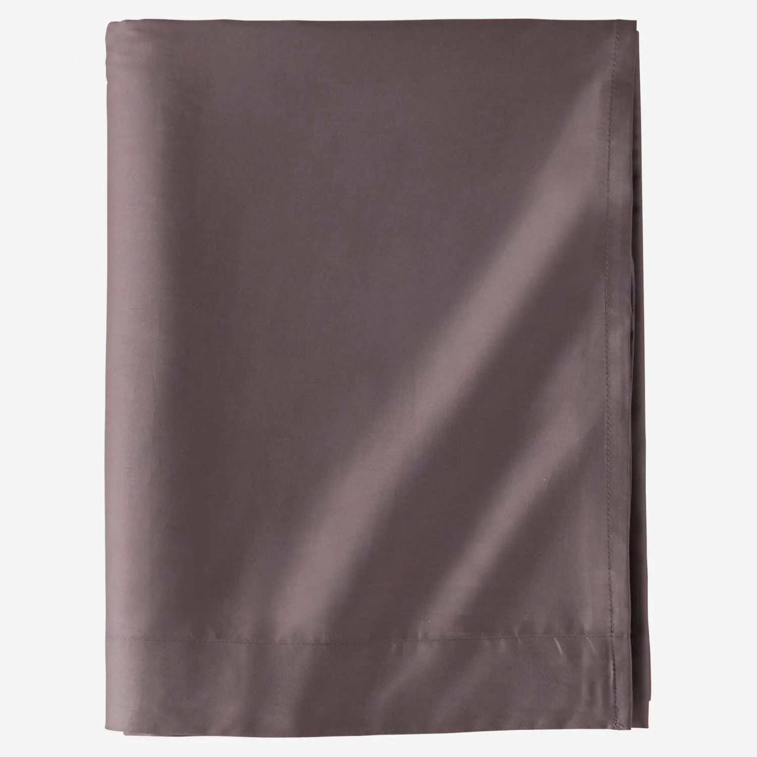 Drap en satin de coton - 270 x 300 cm - Gris foncé