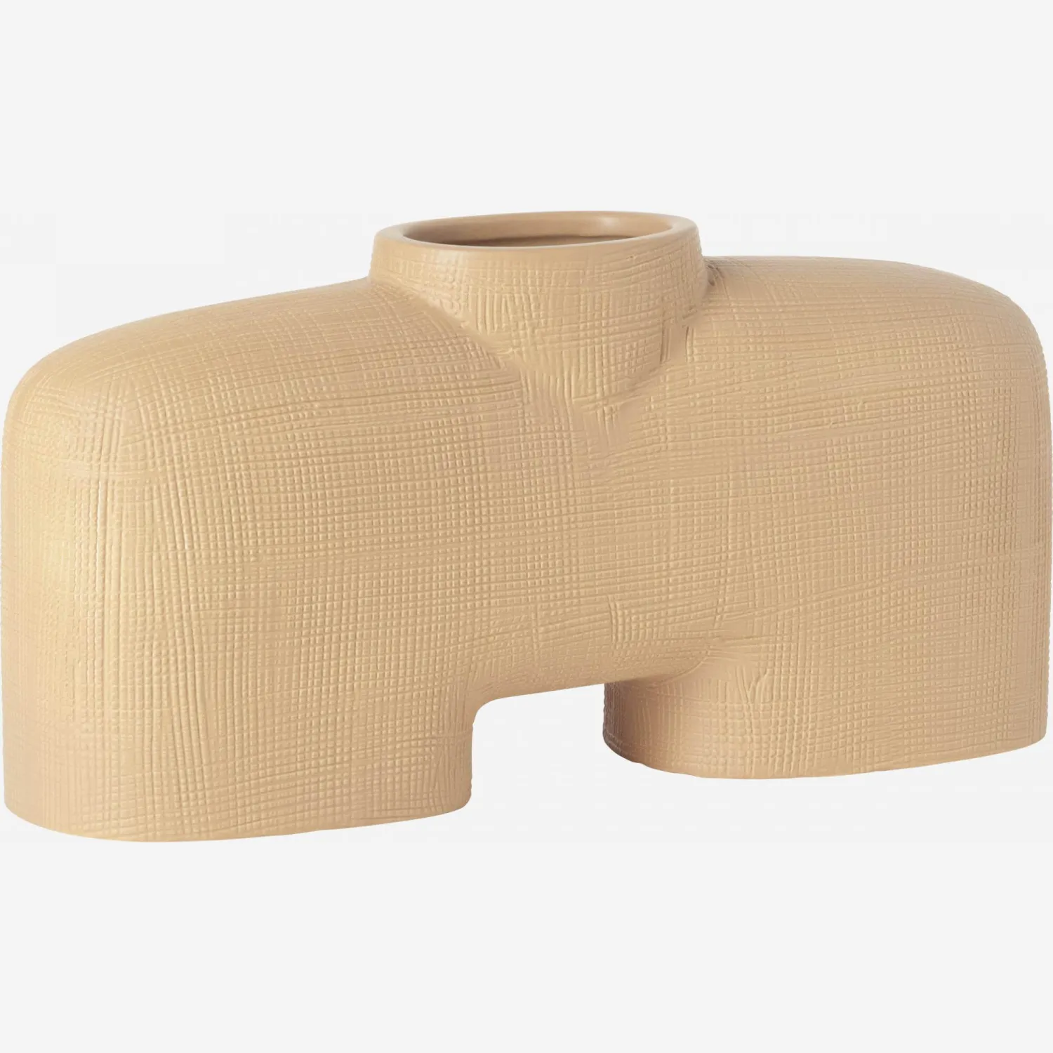 Vase en faïence - 12 cm - Jaune