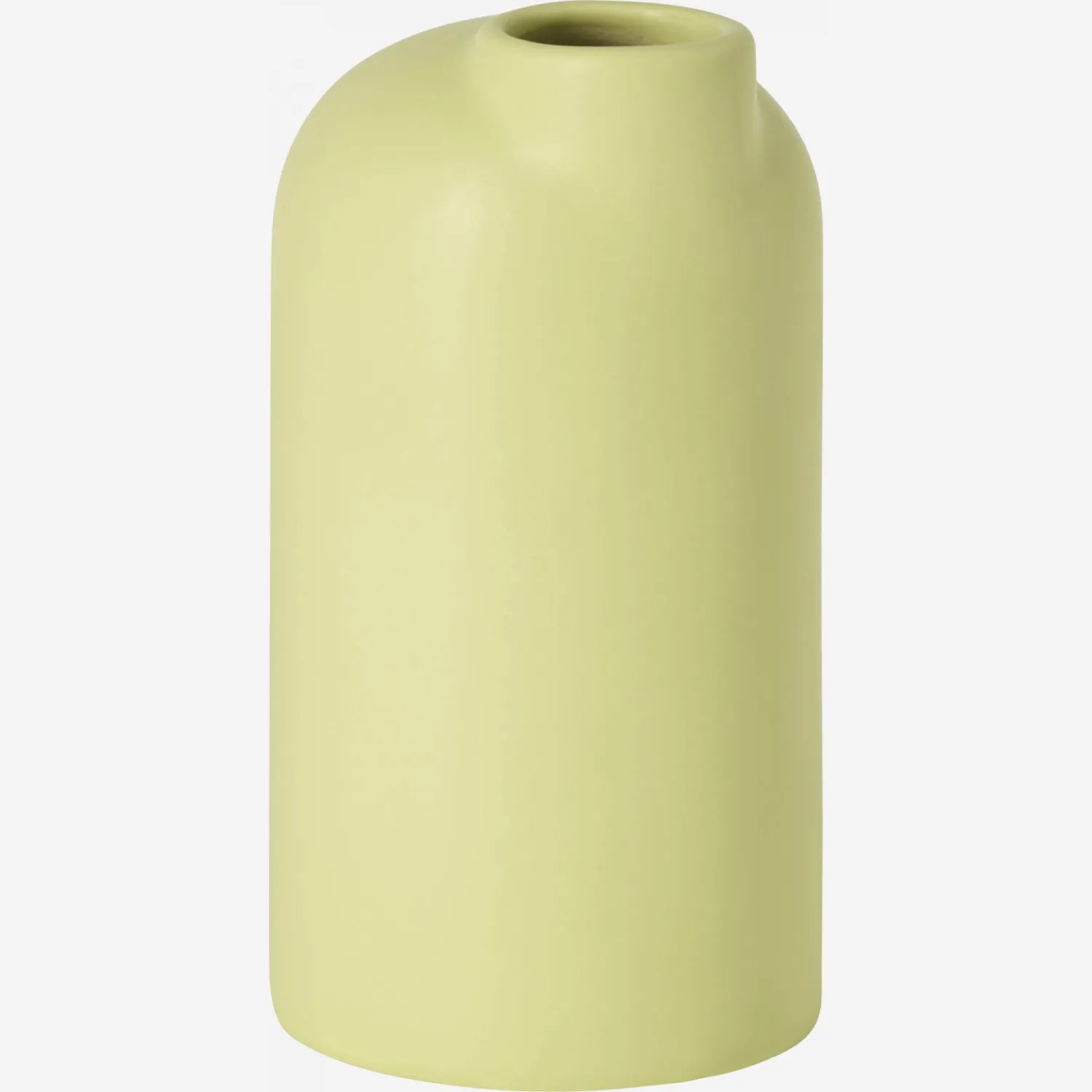 Vase en faïence - 9 x 16 cm - Jaune