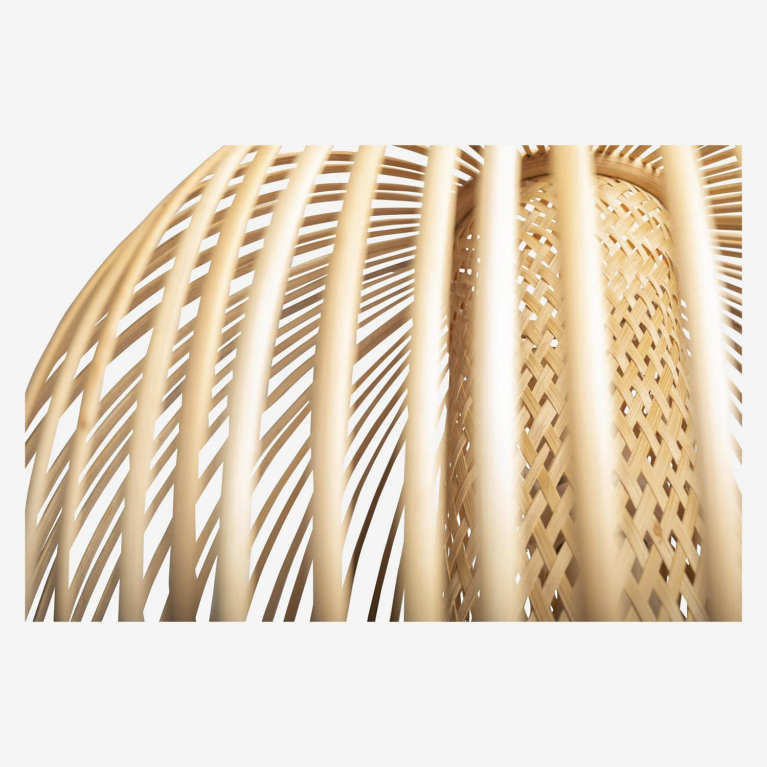 Abat-jour en bambou - 46 cm - Naturel - 3