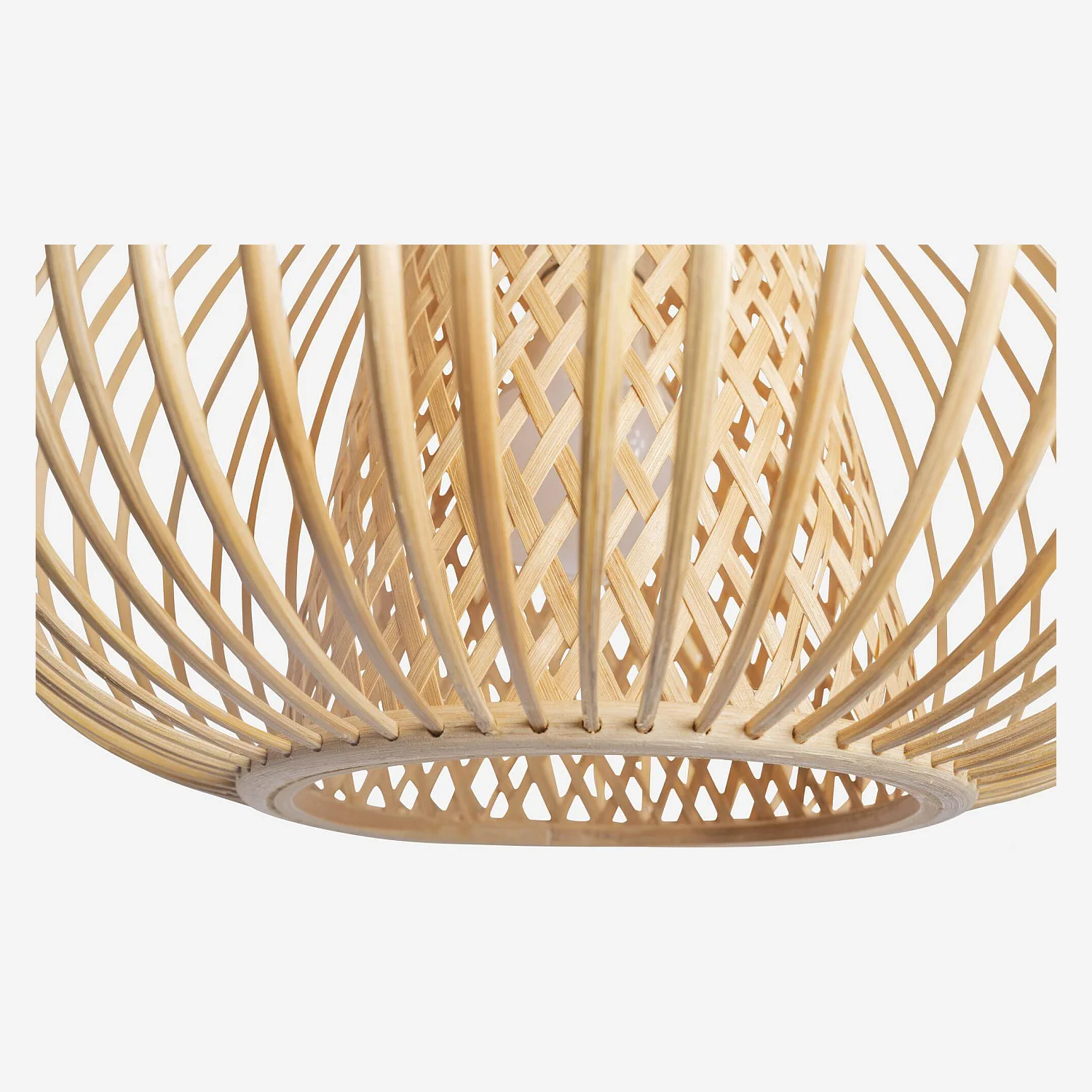 Leuchtenschirm aus Bambus - 66 cm - Naturfarben - 2