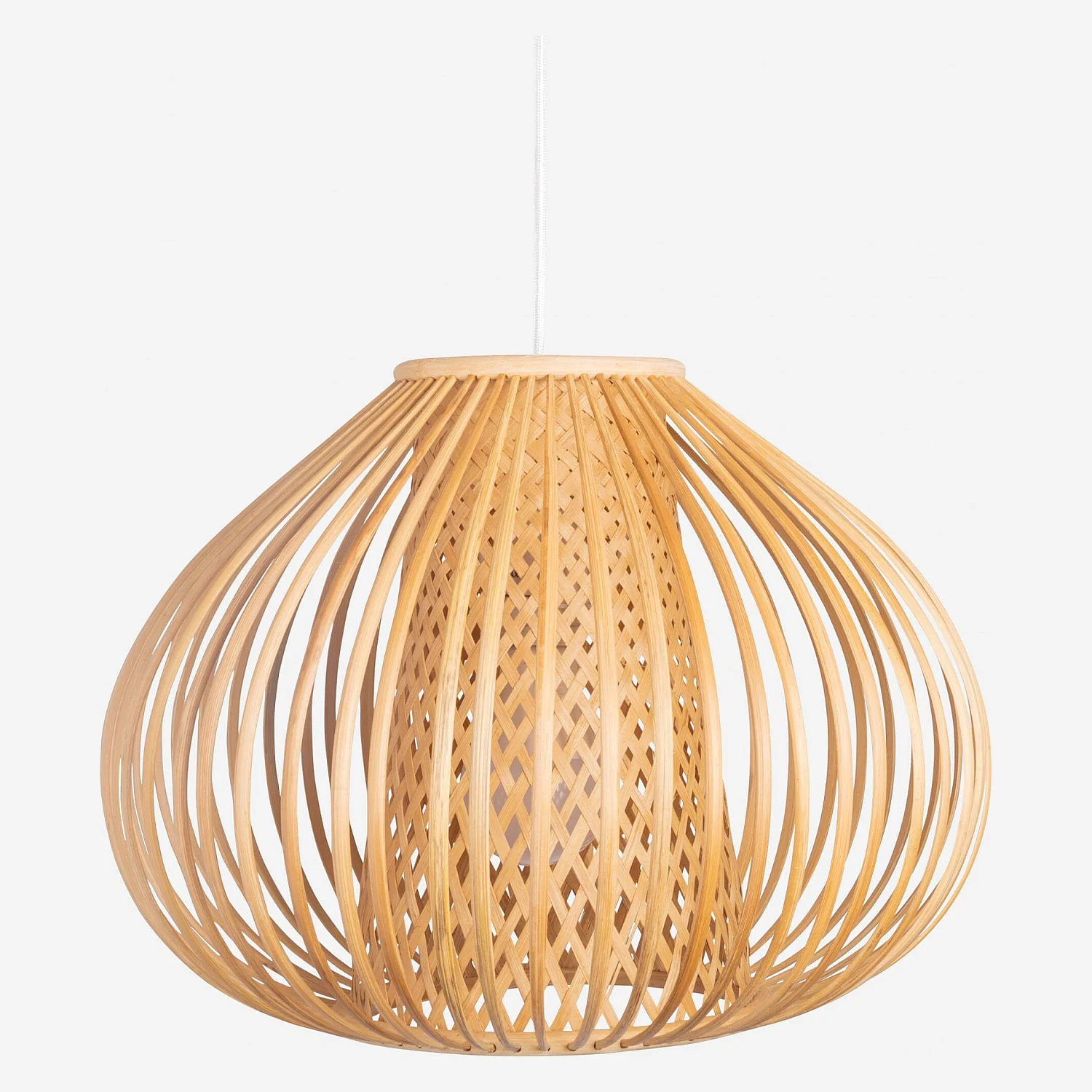 Leuchtenschirm aus Bambus - 66 cm - Naturfarben - 1