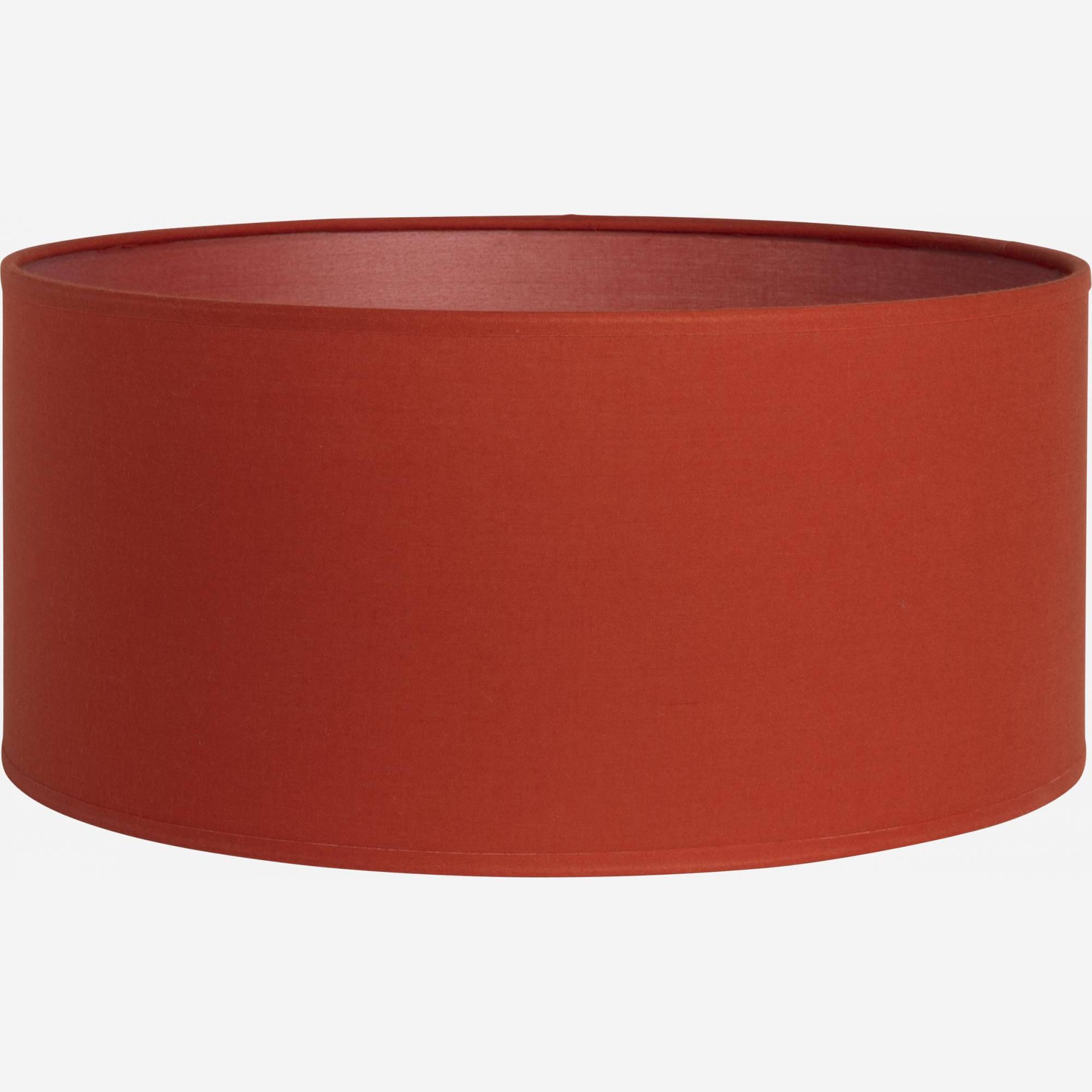 Abat-jour di cotone - 30 x 14 cm - Rosso tenue