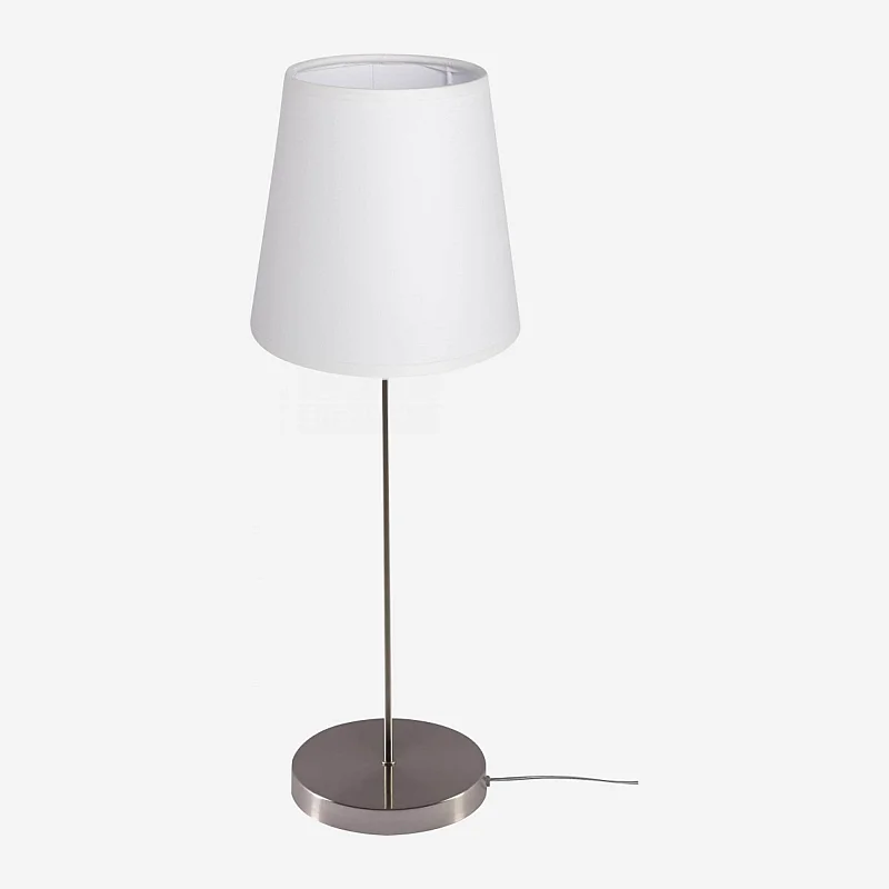 Abat-jour rond en coton bleu pétrole