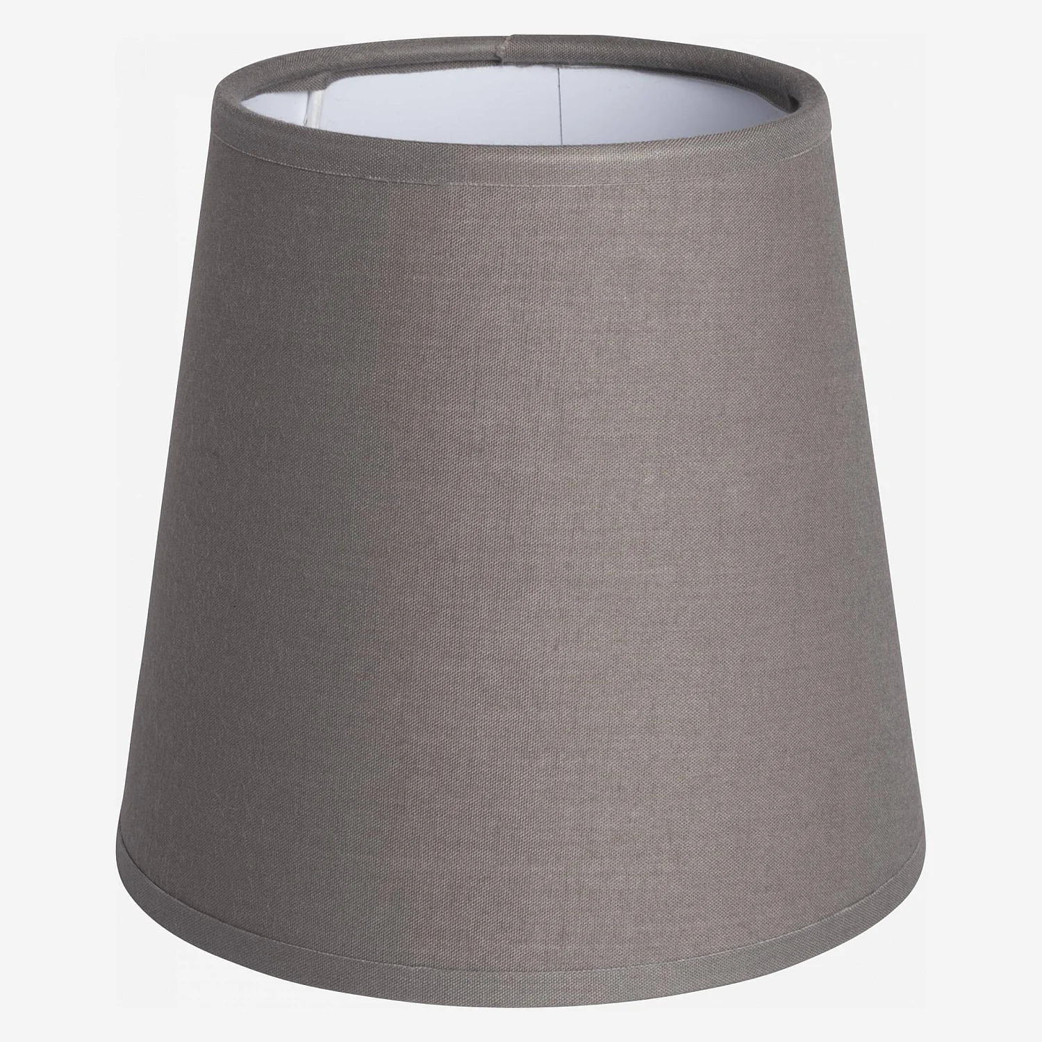 Abat-jour fuselé en coton - 14 cm - Gris - 1