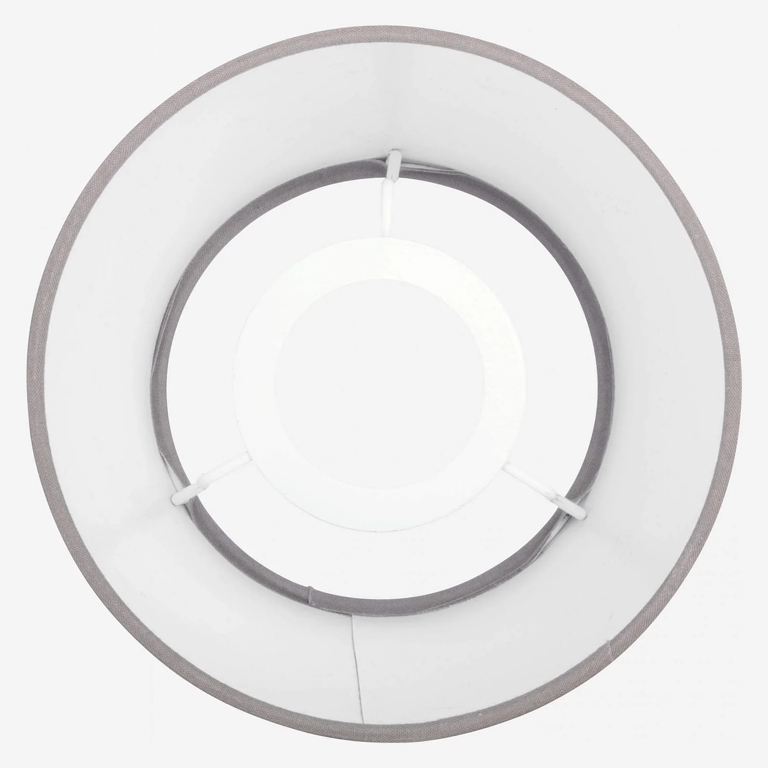 Abat-jour fuselé en coton - 14 cm - Gris - 5