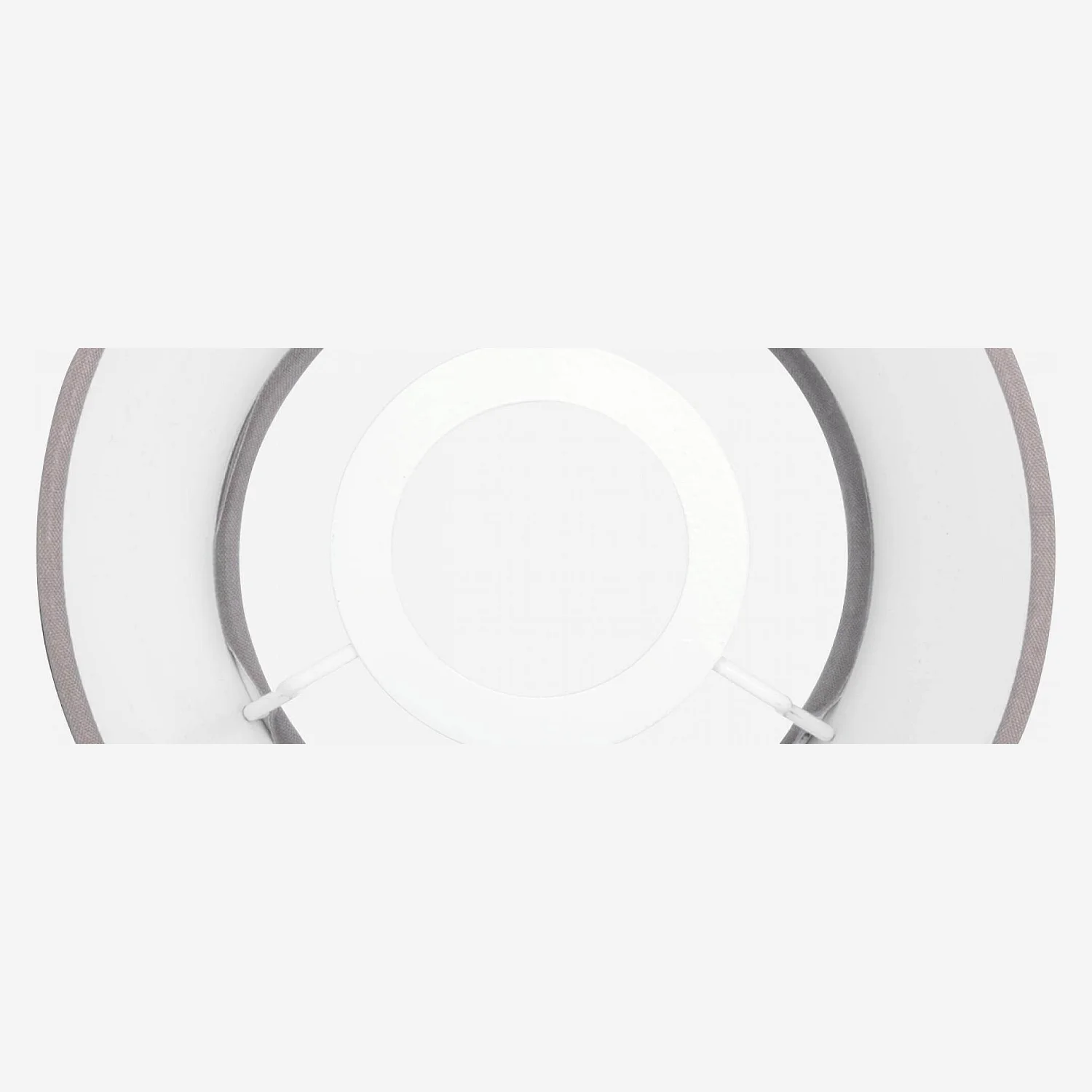 Abat-jour fuselé en coton - 14 cm - Gris - 2