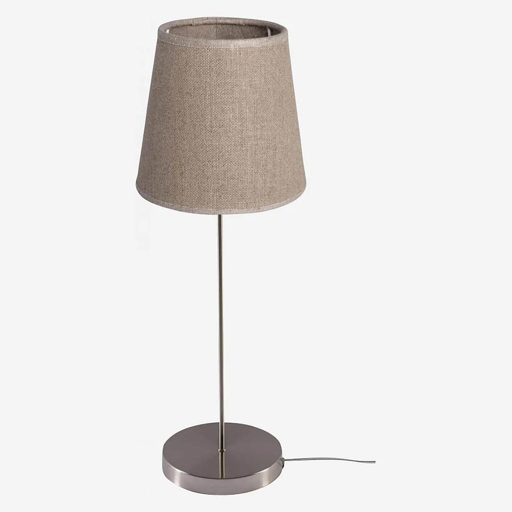 Abajur cónico em tela de juta - 14 cm - Natural - 1