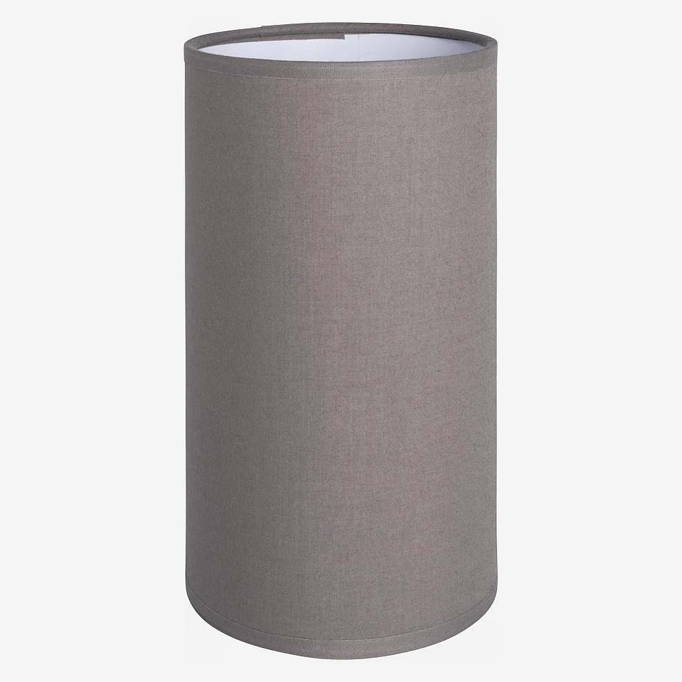 Abajur em algodão - 12 x 22,5 cm - Cinza - 1