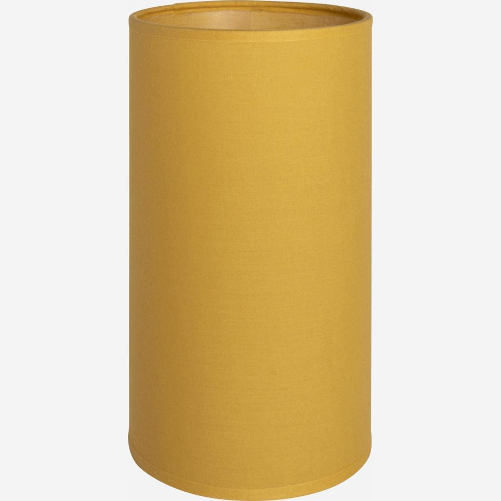 Cotton lampshade - 12 x 22.5 cm - Mustard yellow