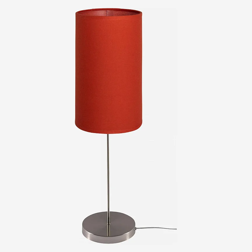 Abajur em algodão - 12 x 22,5 cm - Vermelho feltro - 5