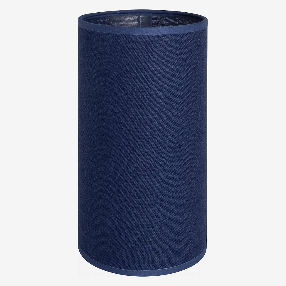 Linen lampshade - 12 x 22.5 cm - Indigo - 1