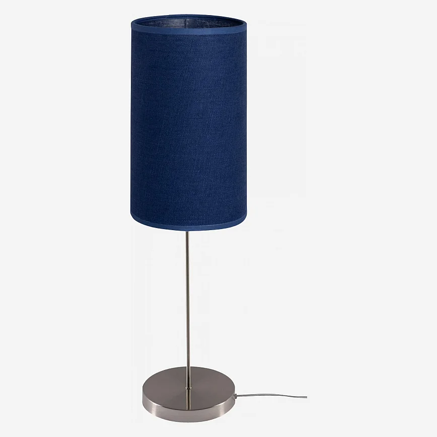 Linen lampshade - 12 x 22.5 cm - Indigo - 4