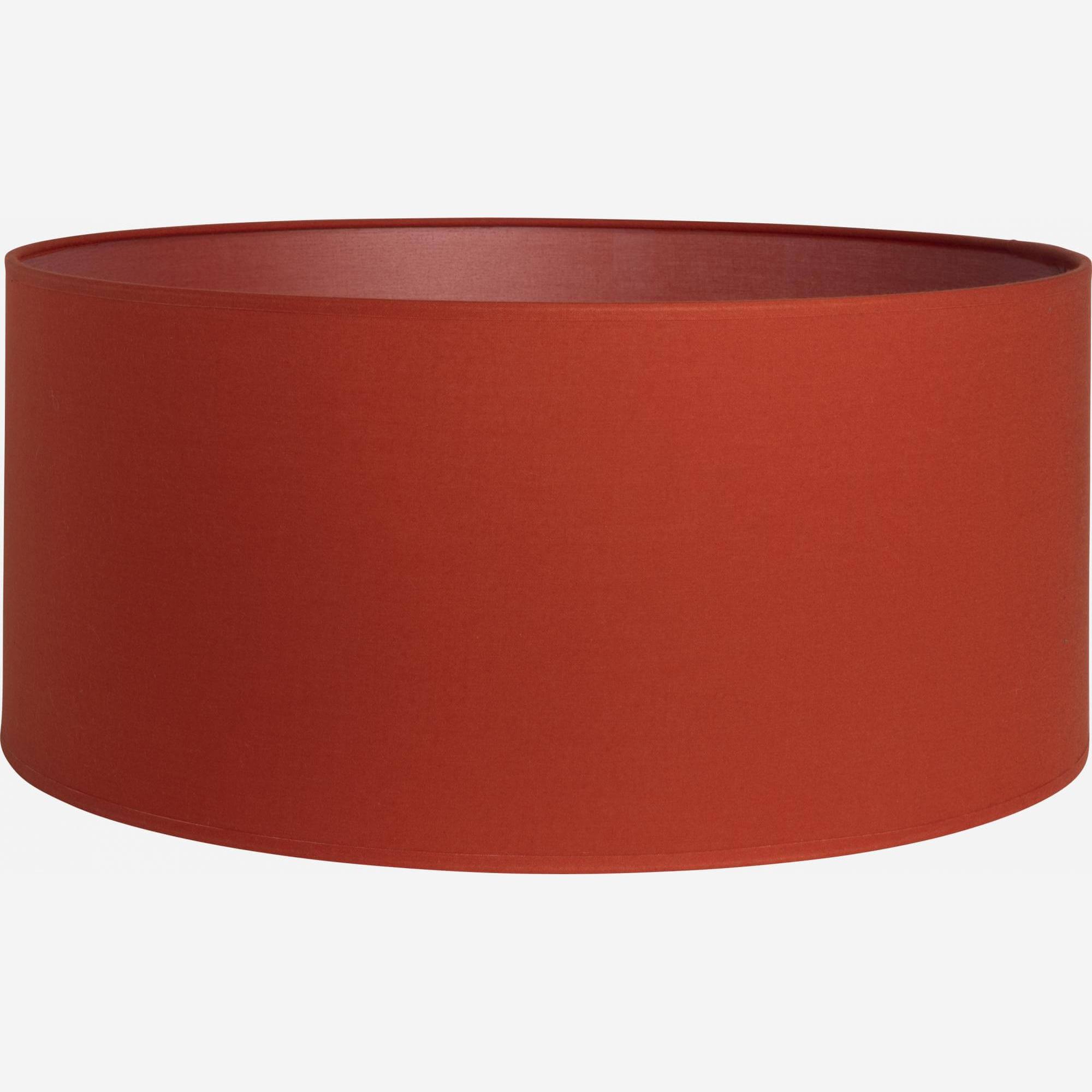 Abat-jour di cotone - 40 x 18 cm - Rosso tenue