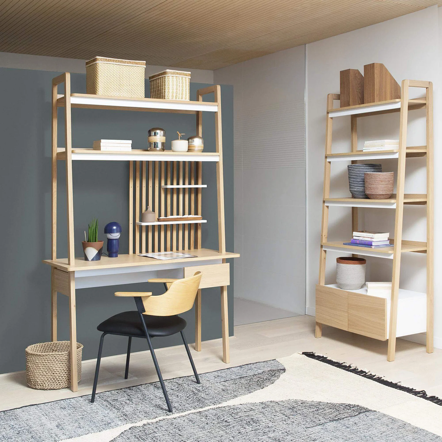 Bureau en chêne - Naturel - Design by Adrien Carvès - 1