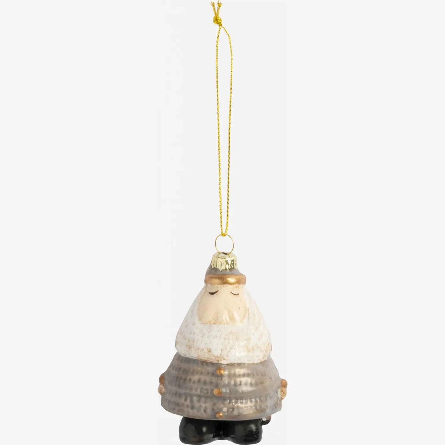 Décoration de Noël - Père Noël à accrocher en verre - Argent
