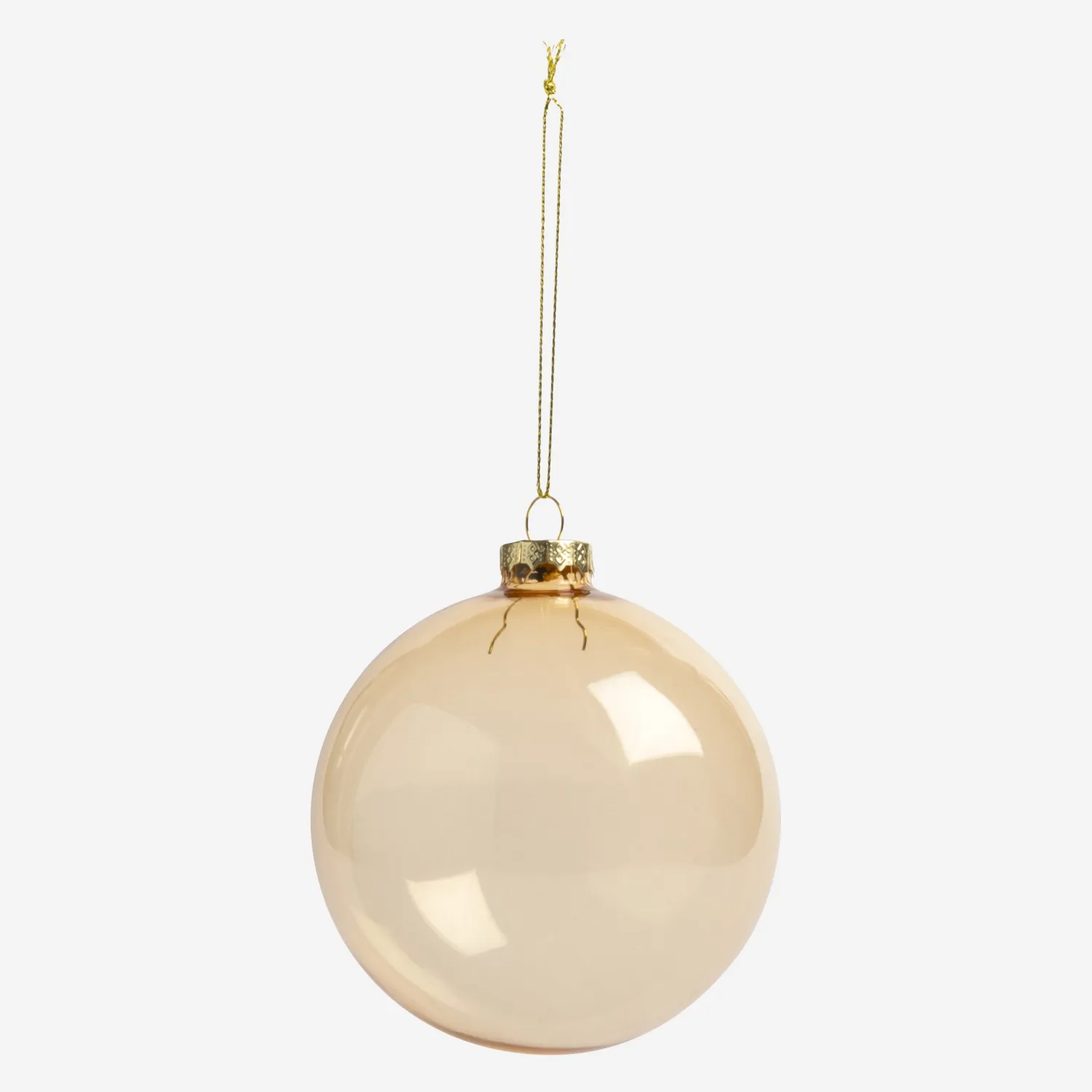 Kerstversiering - Glazen bol - Wit - 2