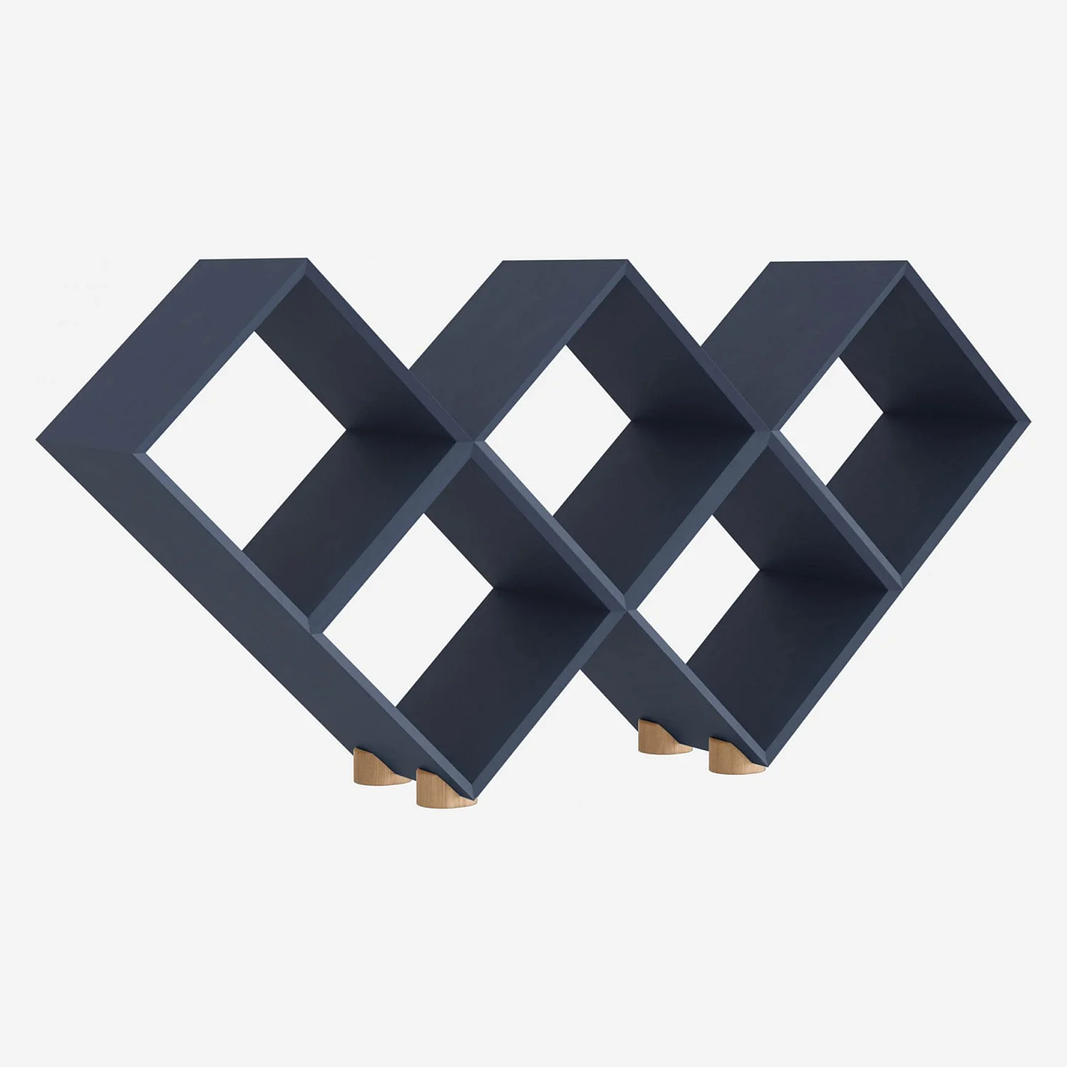 Etagère 5 cubes en bois - Bleu – Design by Dominique David - 4