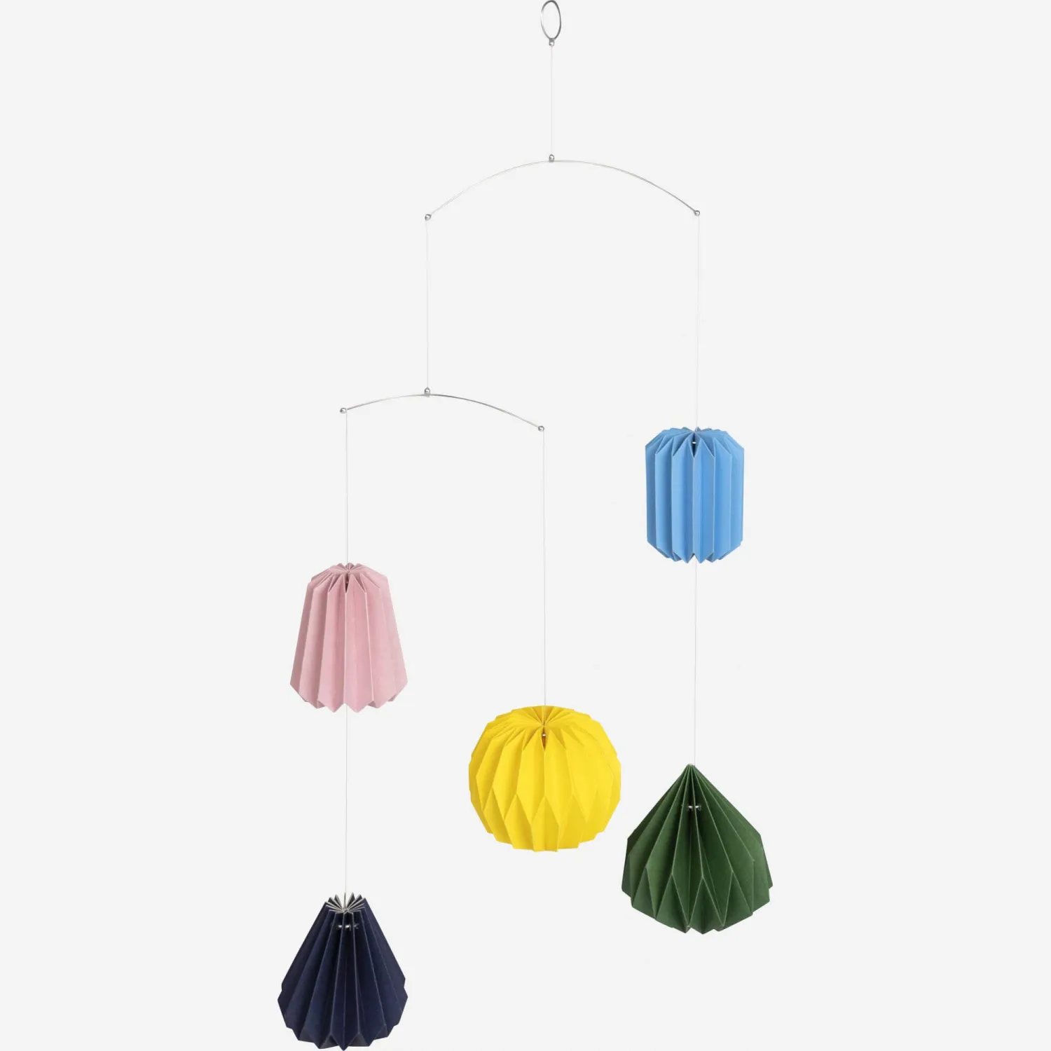 Décoration de Noël - Mobile avec 5 origamis - Multicolore