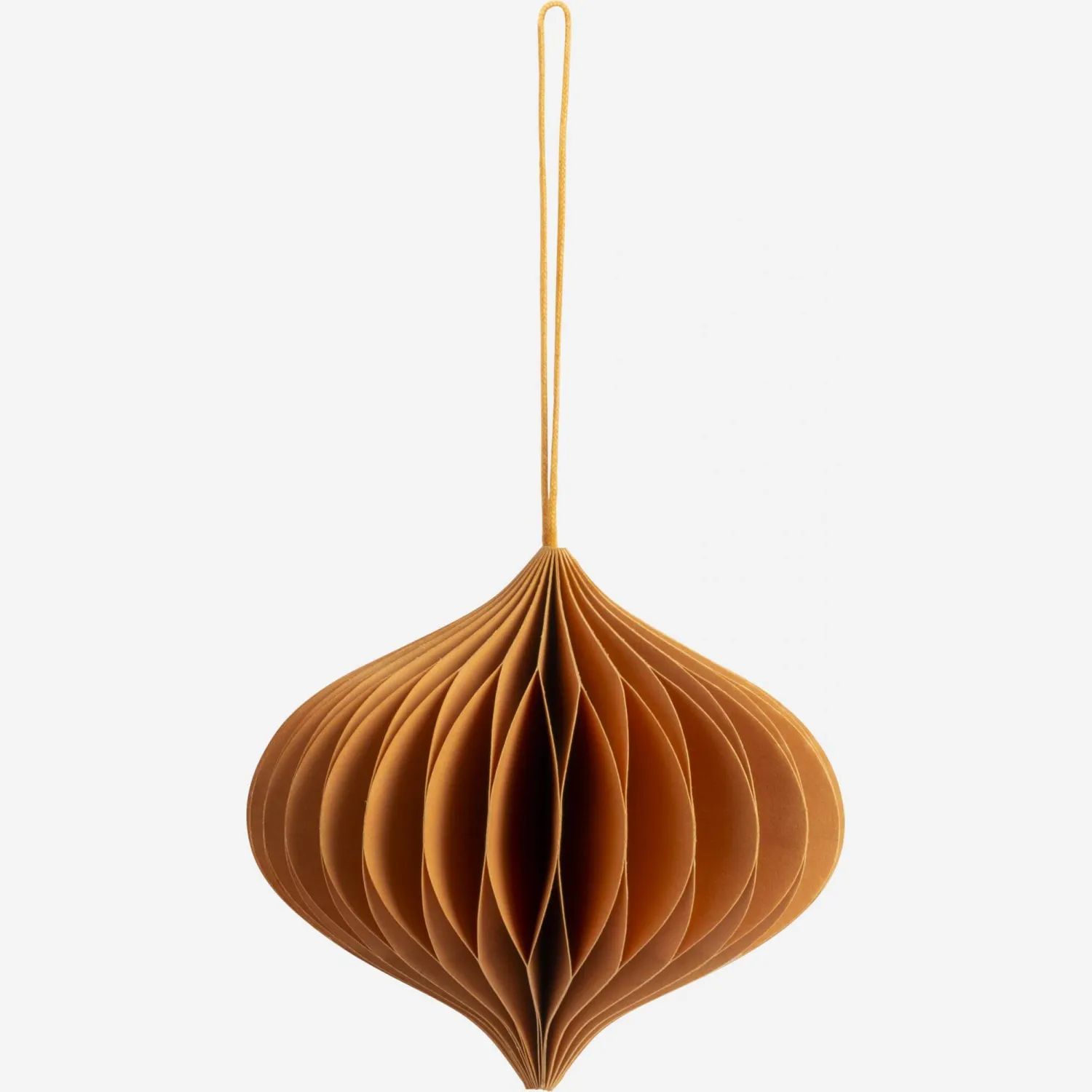 Décoration de Noël - Boule toupie à accrocher en papier - Rose