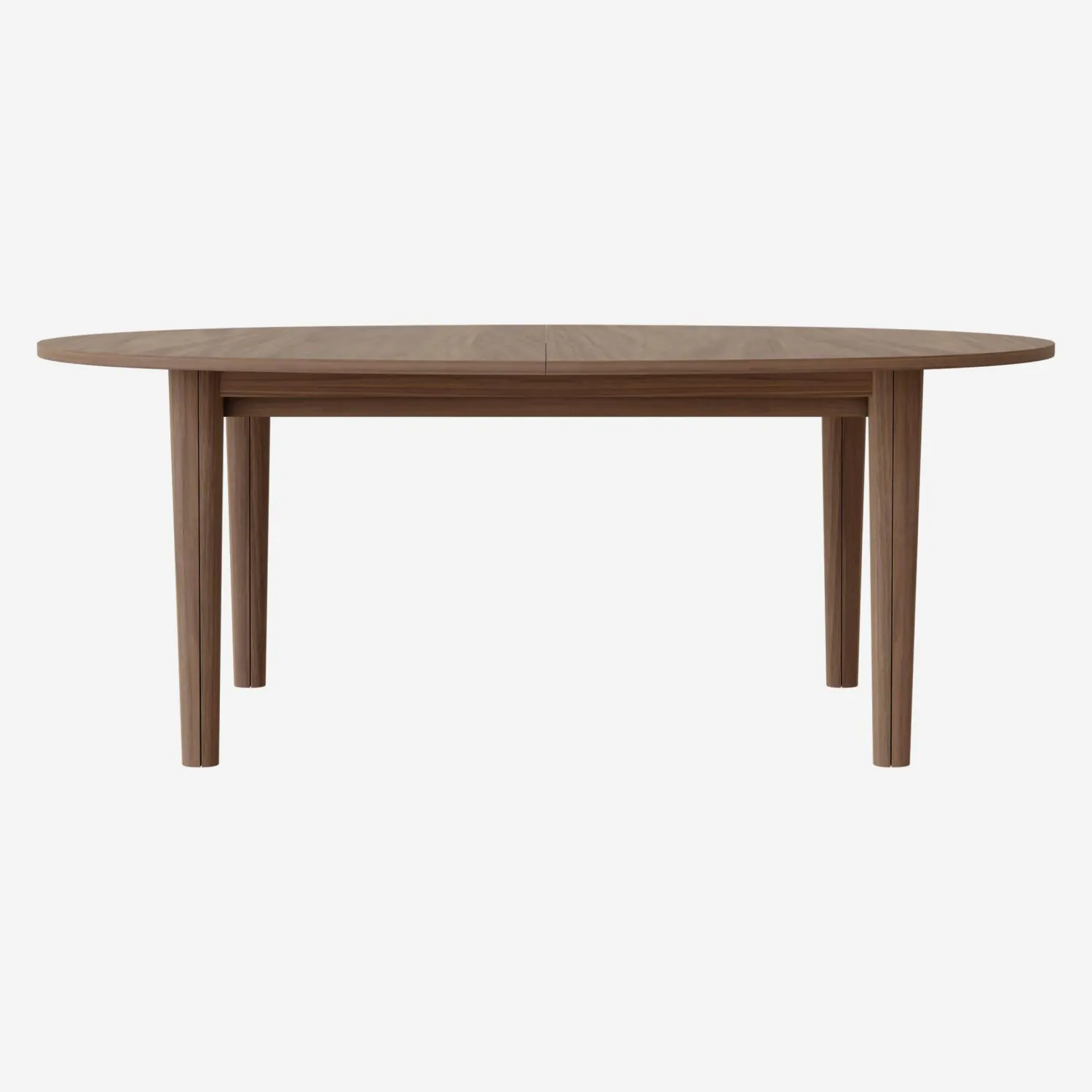 Table ovale extensible en noyer - 1