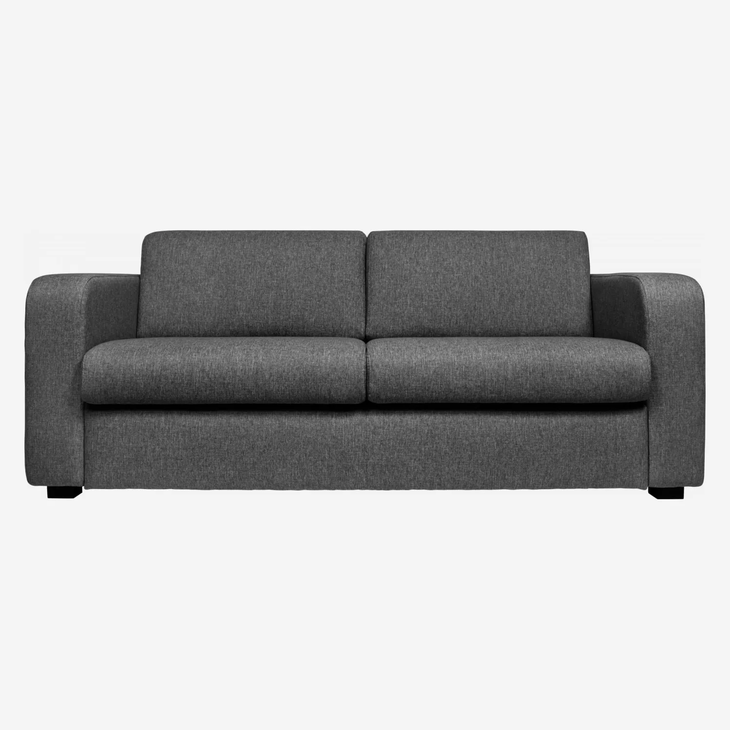 Canapé convertible 2 places en tissu - Gris  - 1
