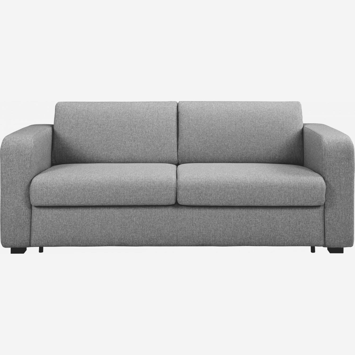 Canapé convertible 3 places en tissu - Gris 