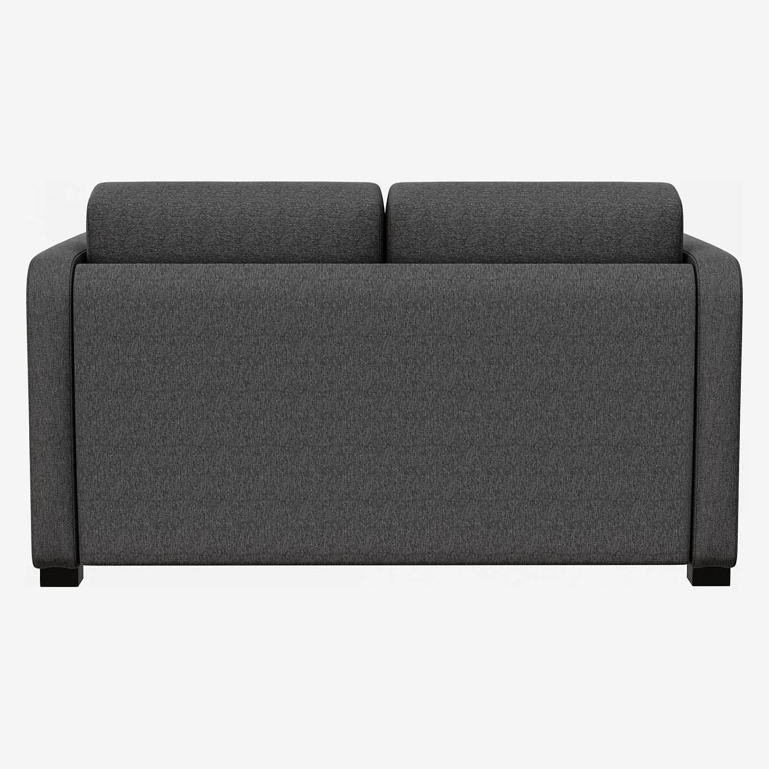 Canapé convertible compact avec accoudoirs fins en tissu - Gris foncé - 4