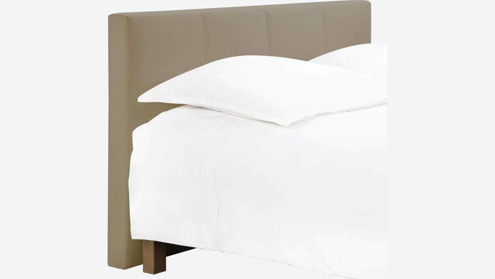 Tête de lit pour sommier en 140 cm en tissu beige clair