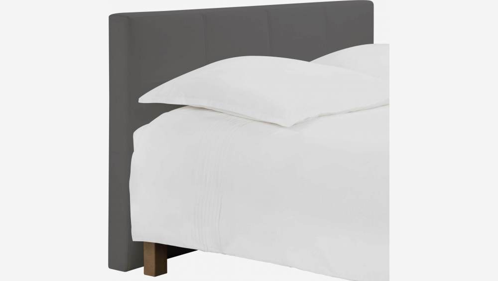 Tête de lit pour sommier en 160 cm en tissu gris