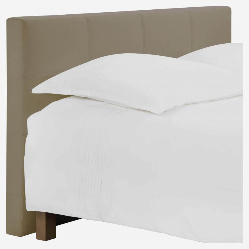 Tête de lit pour sommier en 160 cm en tissu beige clair