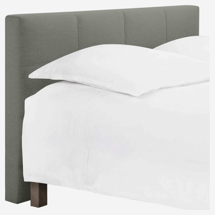 Tête de lit pour sommier en 160 cm en tissu gris clair