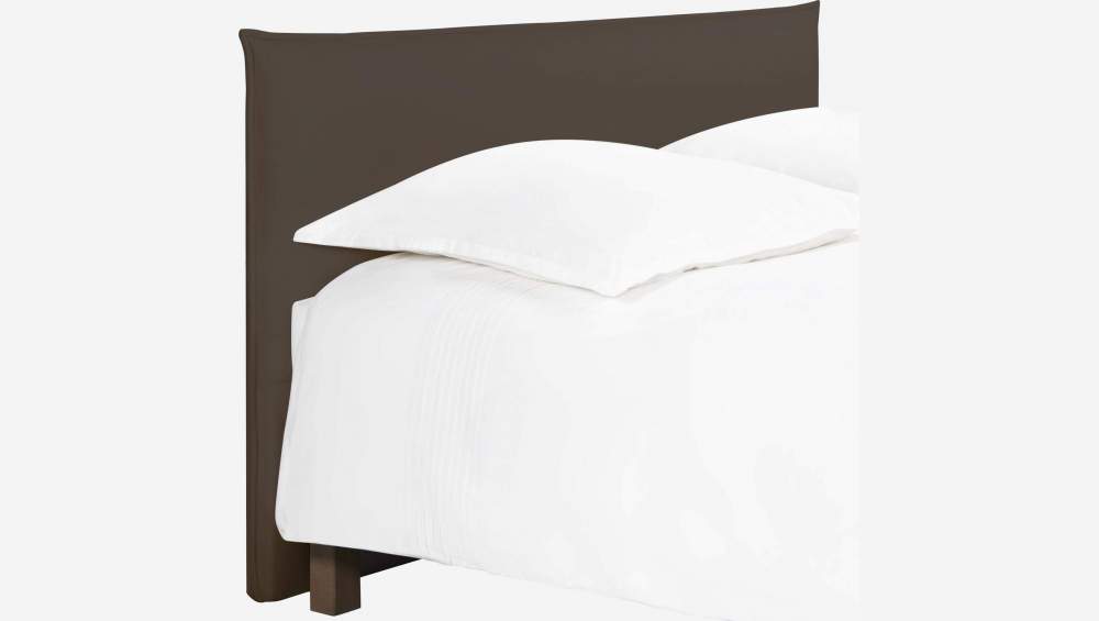 Cabecero de cama para somier de 140cm de tela gris ratón