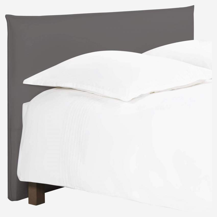 Tête de lit pour sommier en 160 cm en tissu - Gris souris