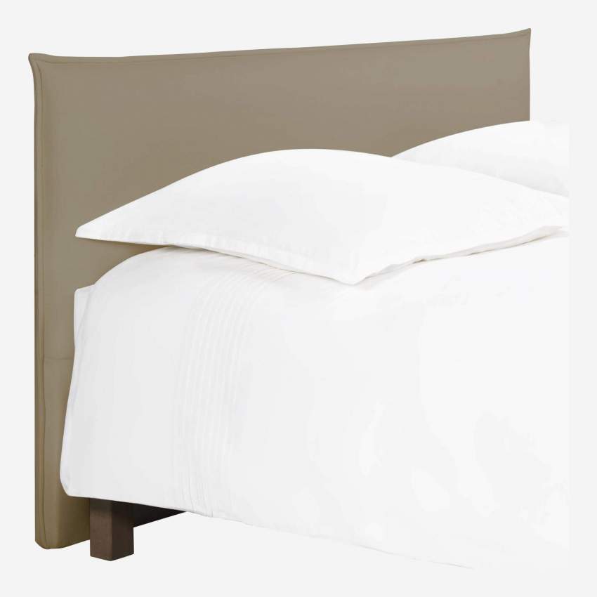 Tête de lit pour sommier en 160 cm en tissu - Beige
