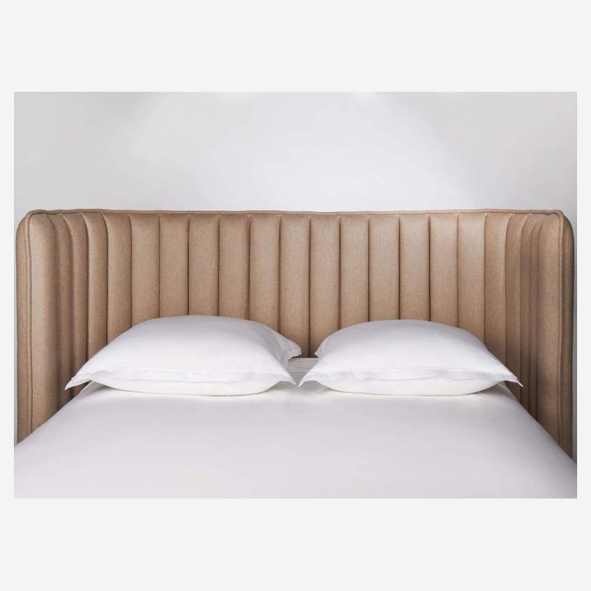 Tête de lit en laine 244 x 120 cm - Taupe