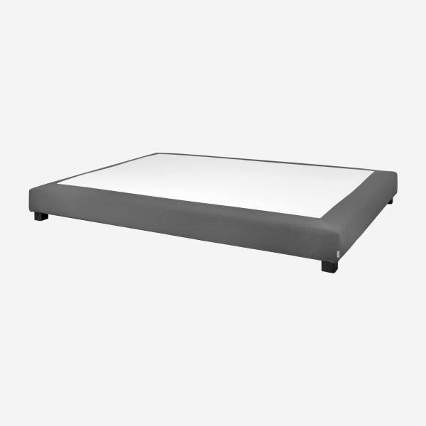 Fabric slatted bed base - 140 x 200 cm - Grey