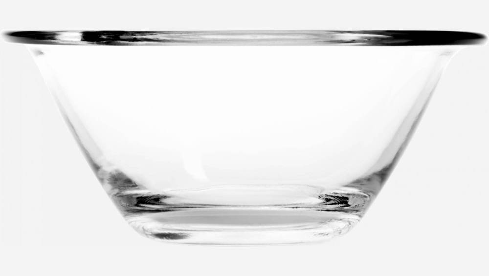 Small glass salad bowl