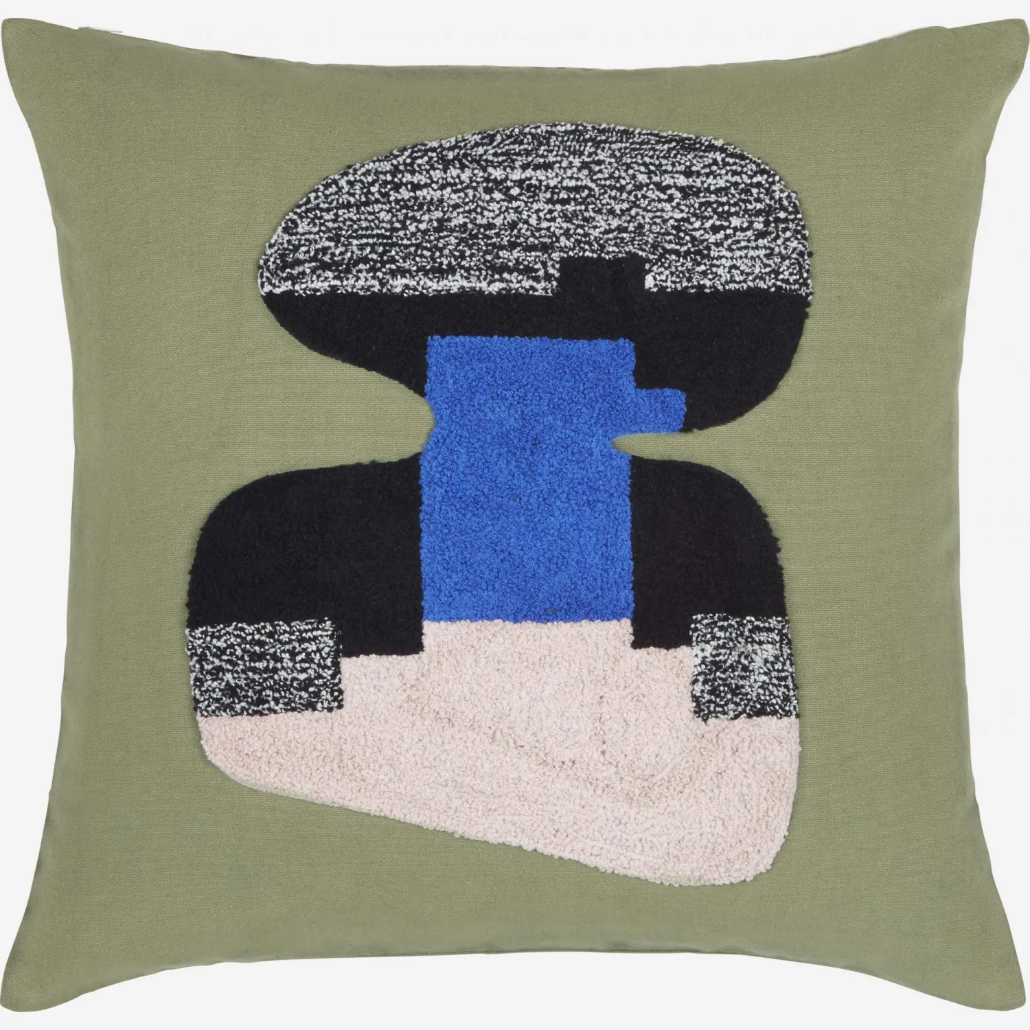 Coussin en coton - 45 x 45 cm - Kaki