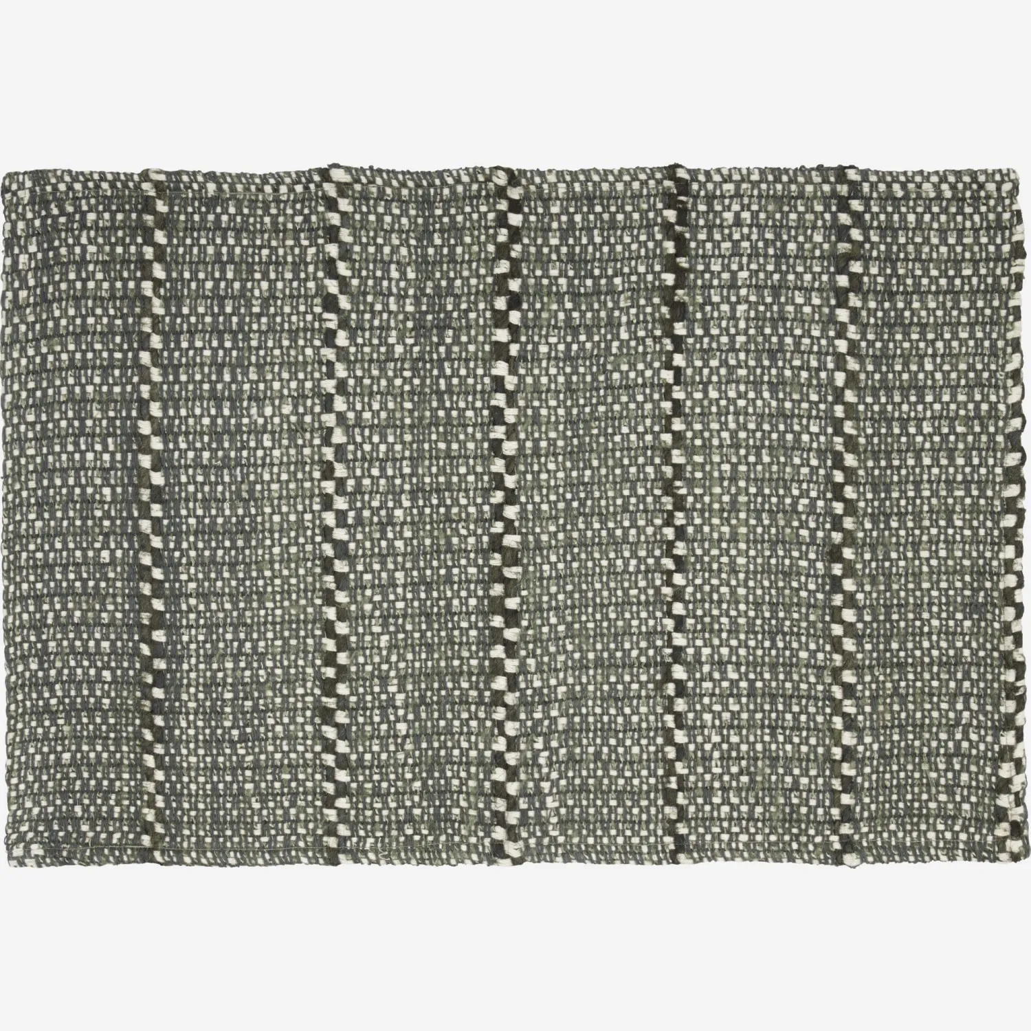 Lot de 2 sets de table en coton et viscose - 33 x 48 cm -Vert et noir