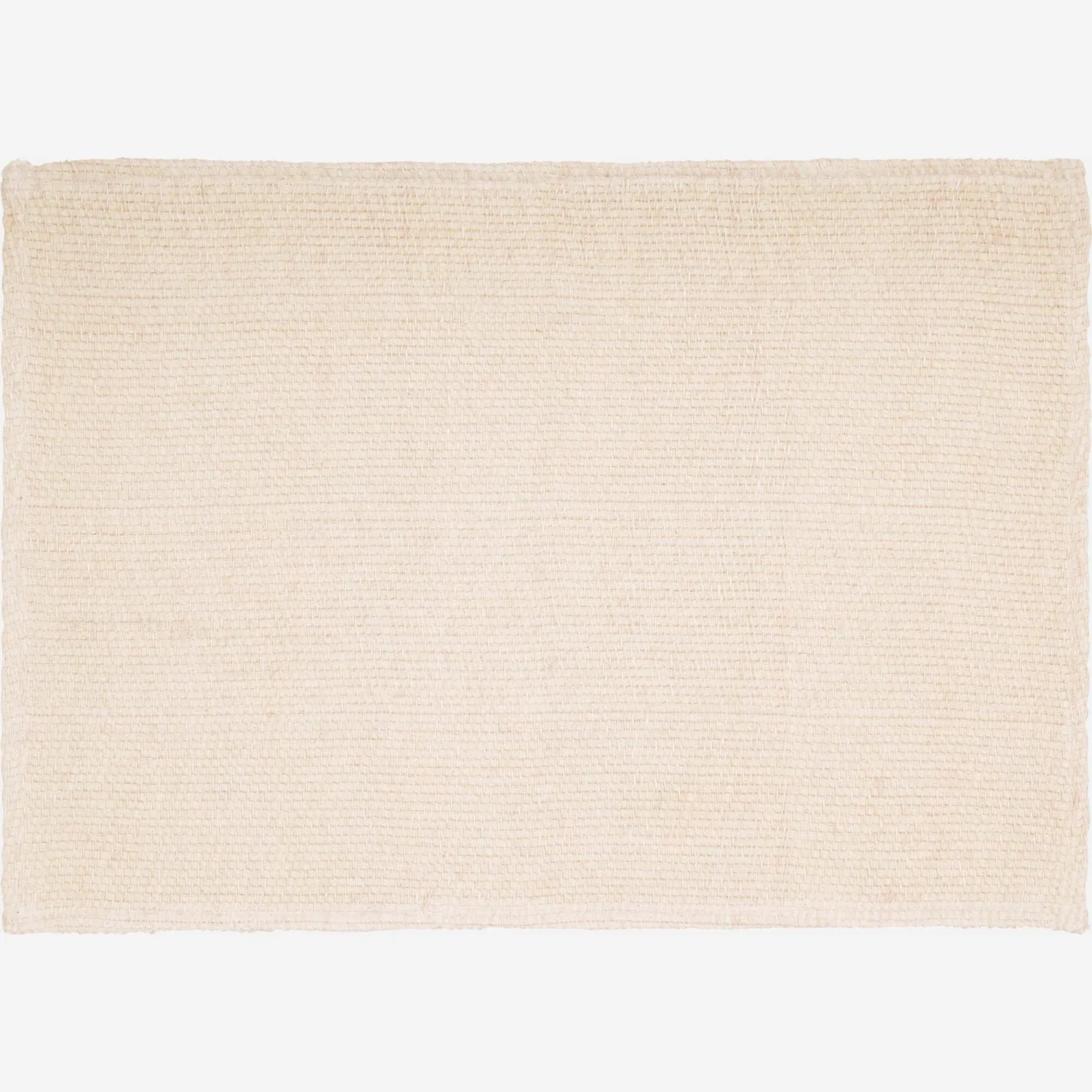 Set van 2 katoenen en linnen placemats - 33 x 48 cm - Beige