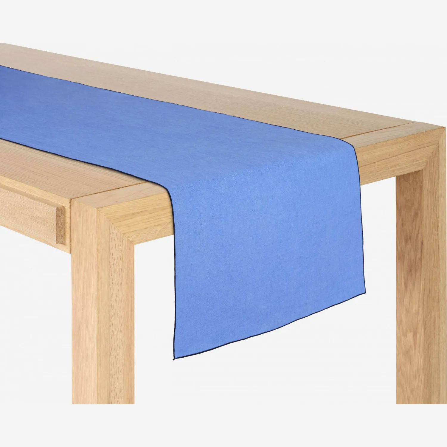 Travers de table en lin - 40 x 150 cm - Bleu électrique