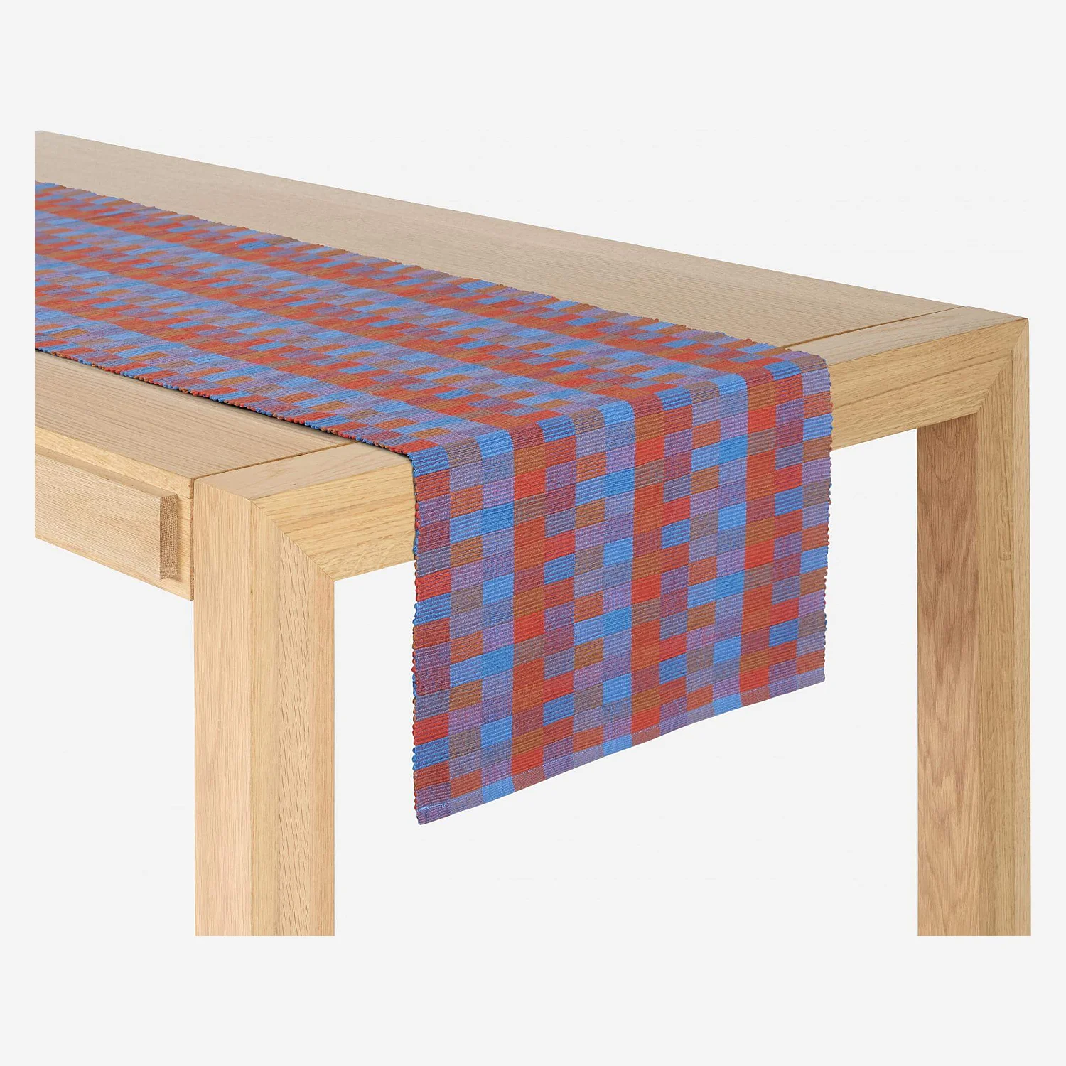 Katoenen tafelloper - Set van 2- 140 x 40 cm - Rood - 2