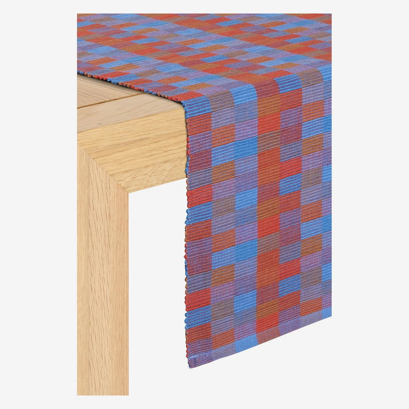 Katoenen tafelloper - Set van 2- 140 x 40 cm - Rood - 1