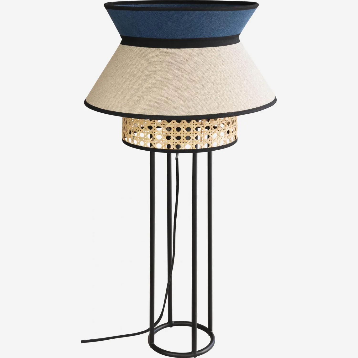 Lampe à poser en métal - 34 x 43 cm - Noir