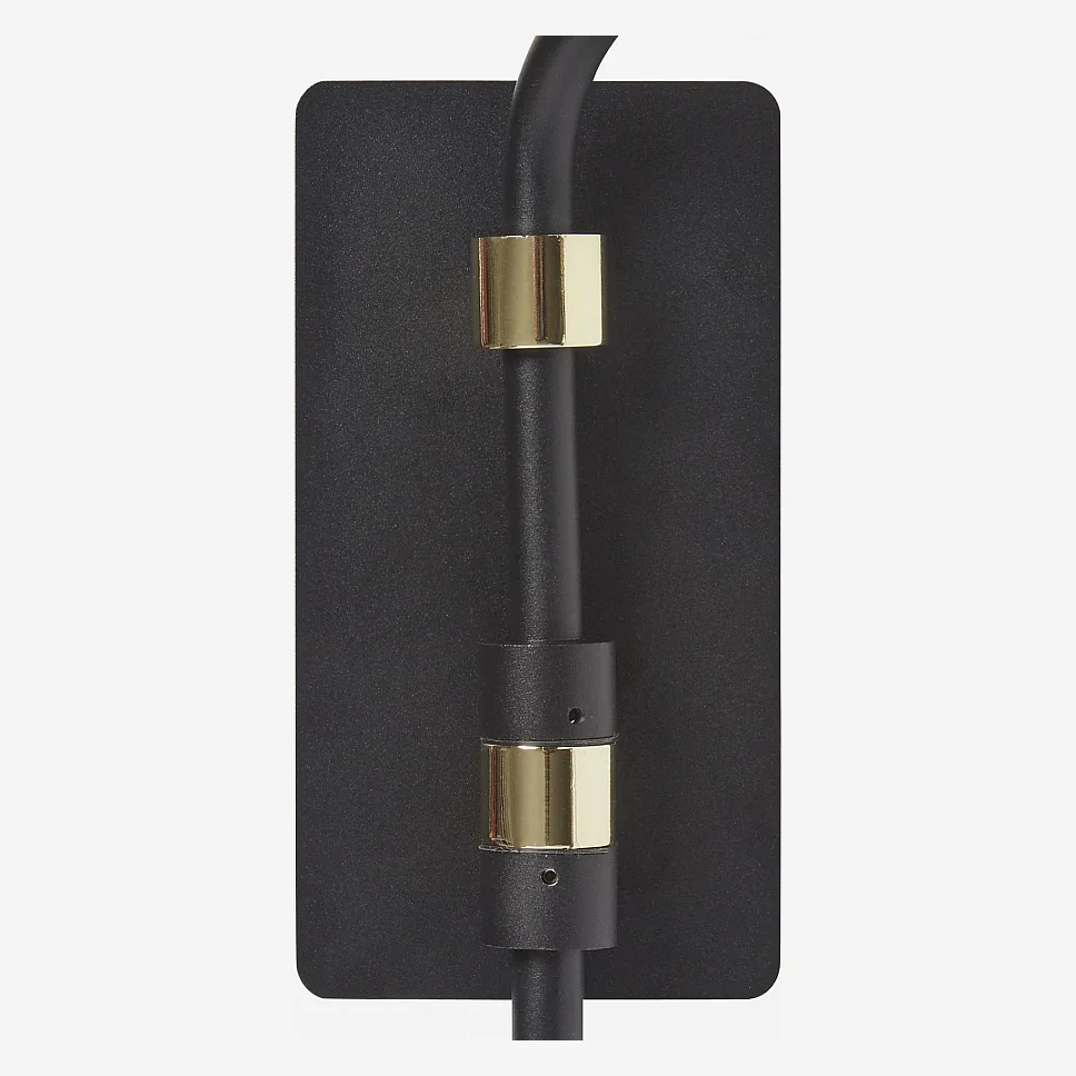 Applique déportée en métal - 96 cm - Noir (abat-jour vendu séparément) - 5