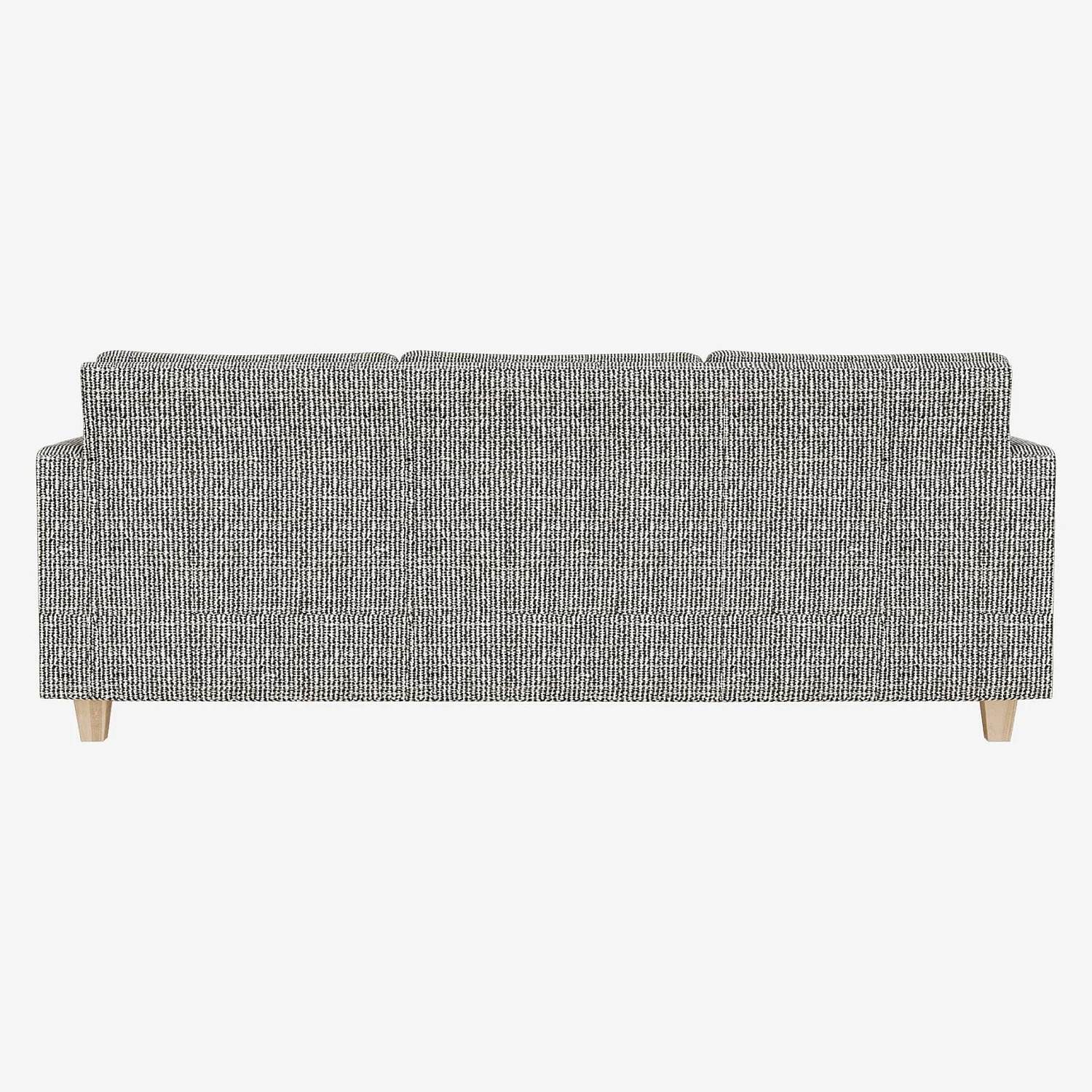 Canapé 3 places avec angle droit en tissu italien - Gris mélangé - Pieds clairs - 3