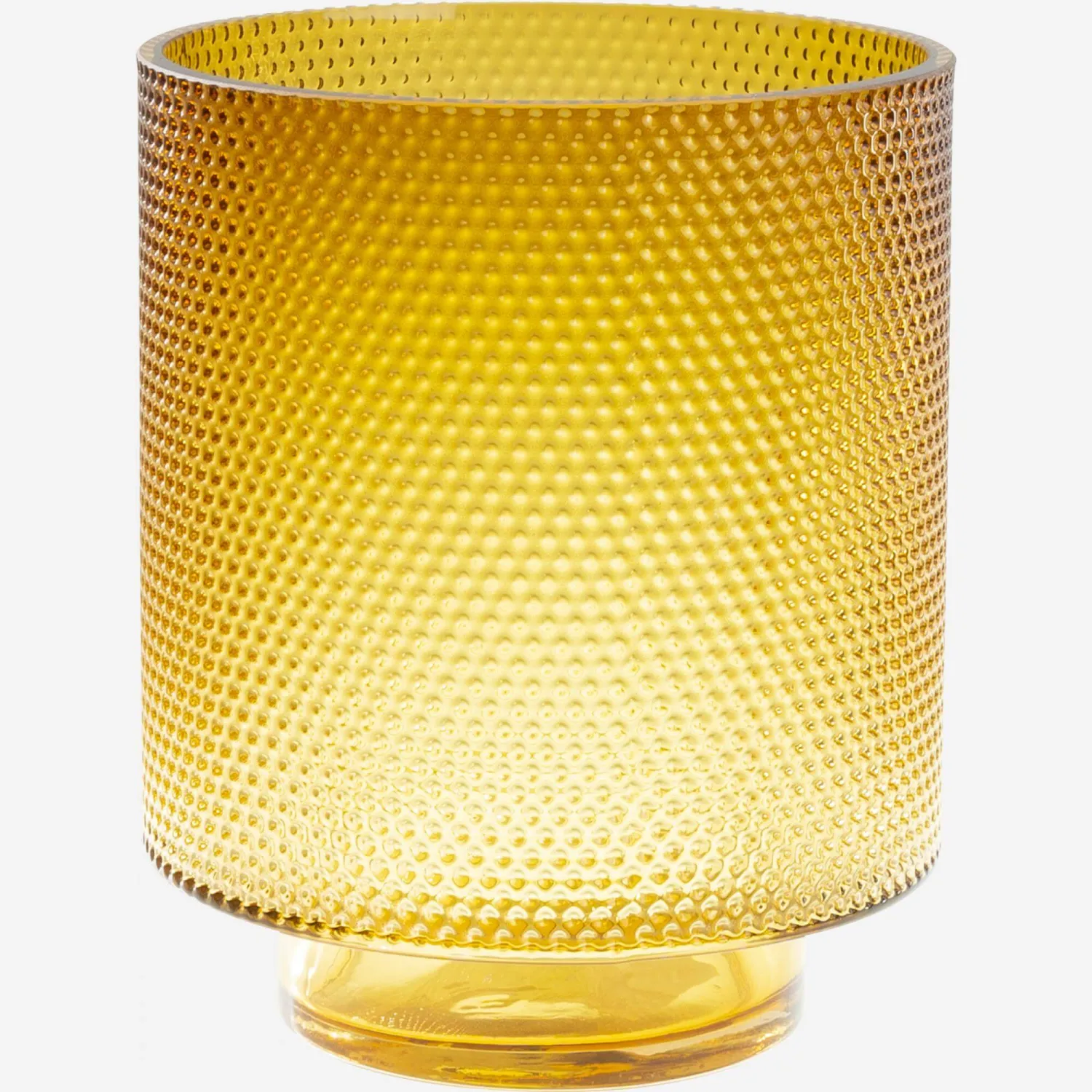 Photophore en verre - 18 x 22 cm - Ambre