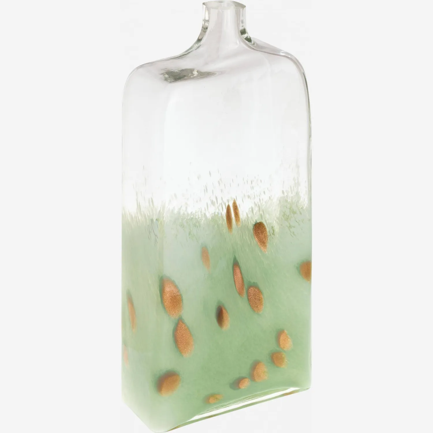 Vaas van glas - 37 cm - Celadongroen